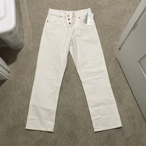 White H&M Straight jeans NEVER WORN